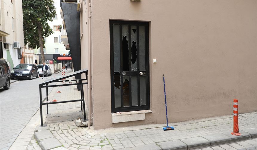 Denizli'de iş yerine silahlı saldırı güvenlik kamerasında