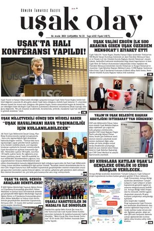 Uşak Olay Gazetesi 06 Aralık 2023 Çarşamba