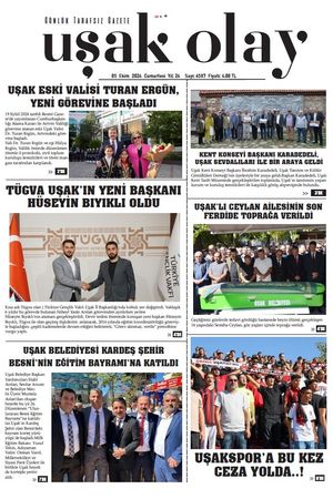 Uşak Olay Gazetesi 05 Ekim 2024 Cumartesi