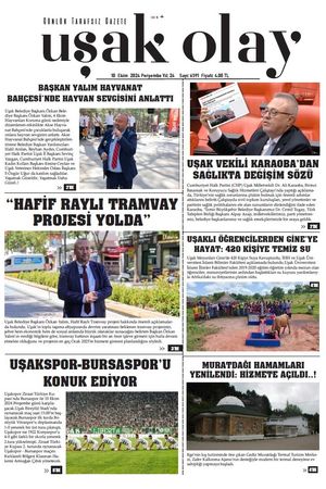 Uşak Olay Gazetesi 10 Ekim 2024 Perşembe