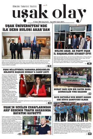 Uşak Olay Gazetesi 11 Ekim 2024 Cuma