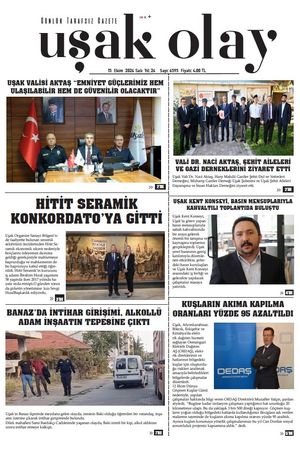 Uşak Olay Gazetesi 15 Ekim 2024 Salı