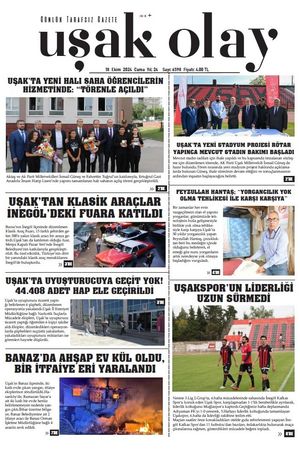 Uşak Olay Gazetesi 18 Ekim 2024 Cuma