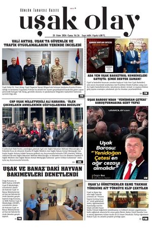 Uşak Olay Gazetesi 25 Ekim 2024 Cuma