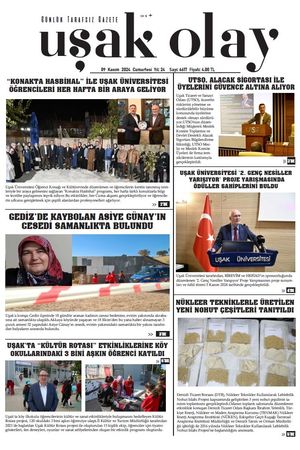 Uşak Olay Gazetesi 09 Kasım 2024 Cumartesi