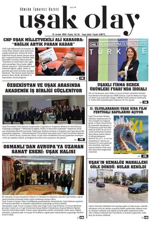 Uşak Olay Gazetesi 13 Aralık 2024 Cuma