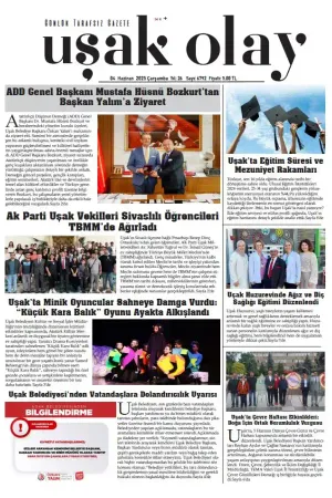 Uşak Olay Gazetesi 04 Haziran 2025 Çarşamba