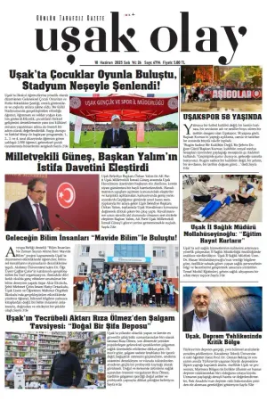 Uşak Olay Gazetesi 10 Haziran 2025 Salı