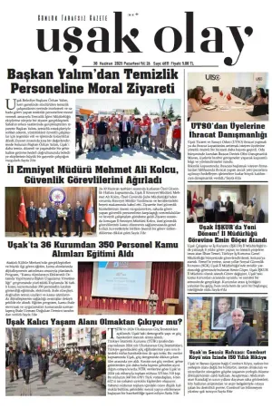 Uşak Olay Gazetesi 30 Haziran 2025 Pazartesi