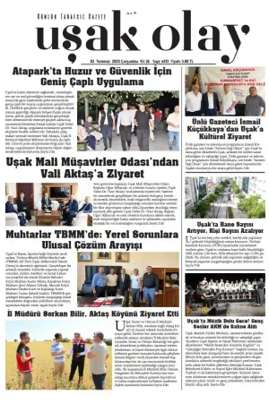 Uşak Olay Gazetesi 02 Temmuz 2025 Çarşamba