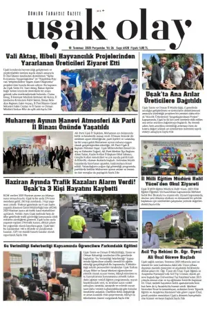 Uşak Olay Gazetesi 10 Temmuz 2025 Perşembe