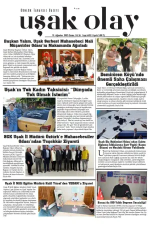 Uşak Olay Gazetesi 15 Ağustos 2025 Cuma