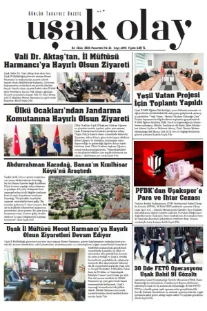 Uşak Olay Gazetesi 06 Ekim 2025 Pazartesi