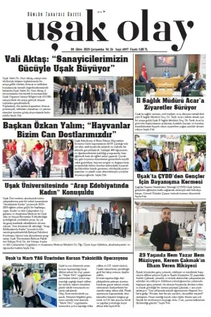 Uşak Olay Gazetesi 08 Ekim 2025 Çarşamba
