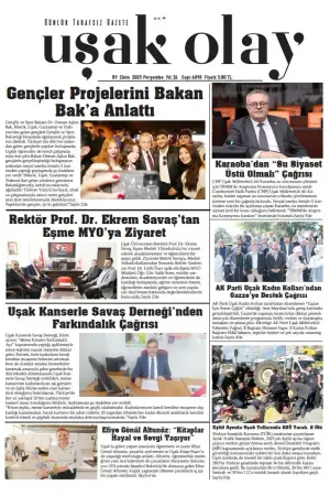 Uşak Olay Gazetesi 09 Ekim 2025 Perşembe