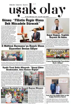 Uşak Olay Gazetesi 10 Ekim 2025 Cuma