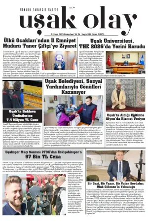 Uşak Olay Gazetesi 11 Ekim 2025 Cumartesi