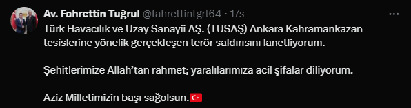 Fahrettin Tuğrul Mesaj