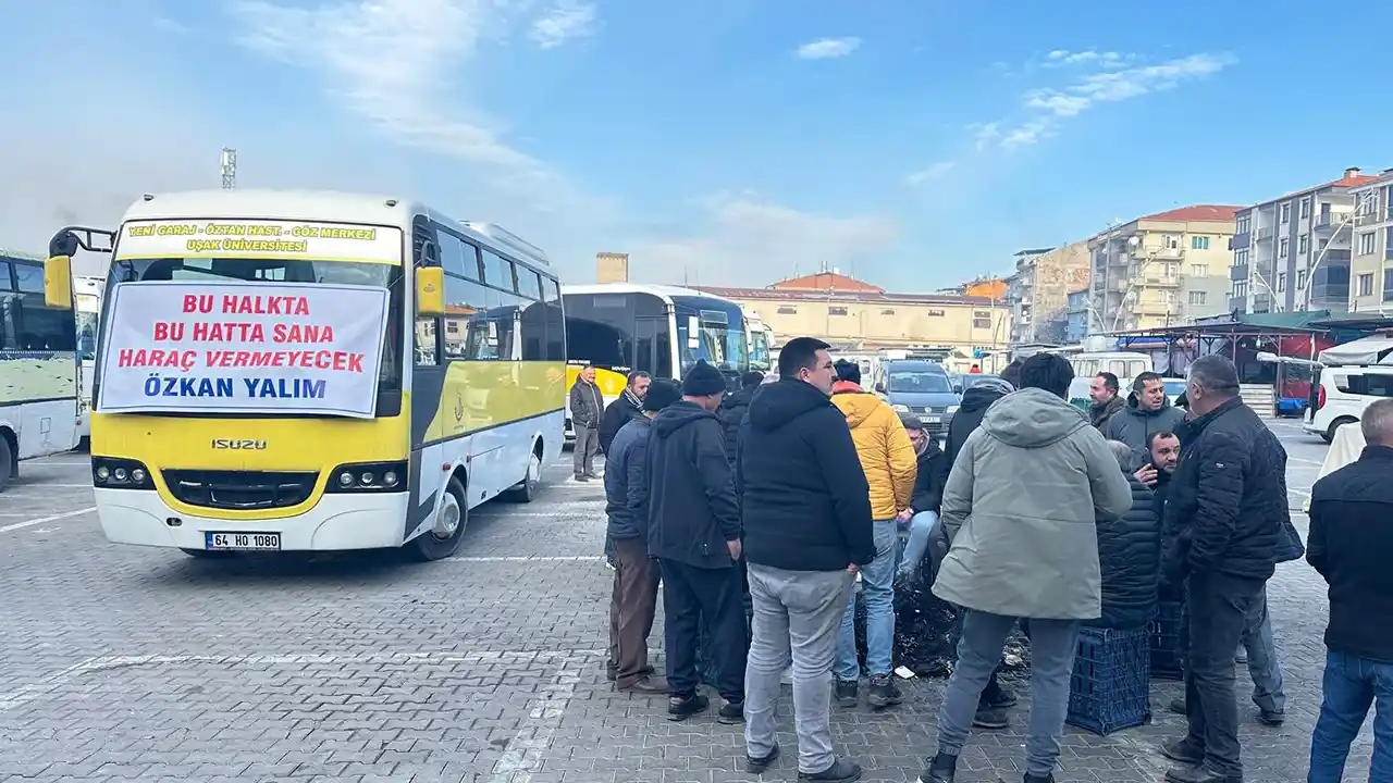 Otobüs Soförler Eylem Belediye Usak