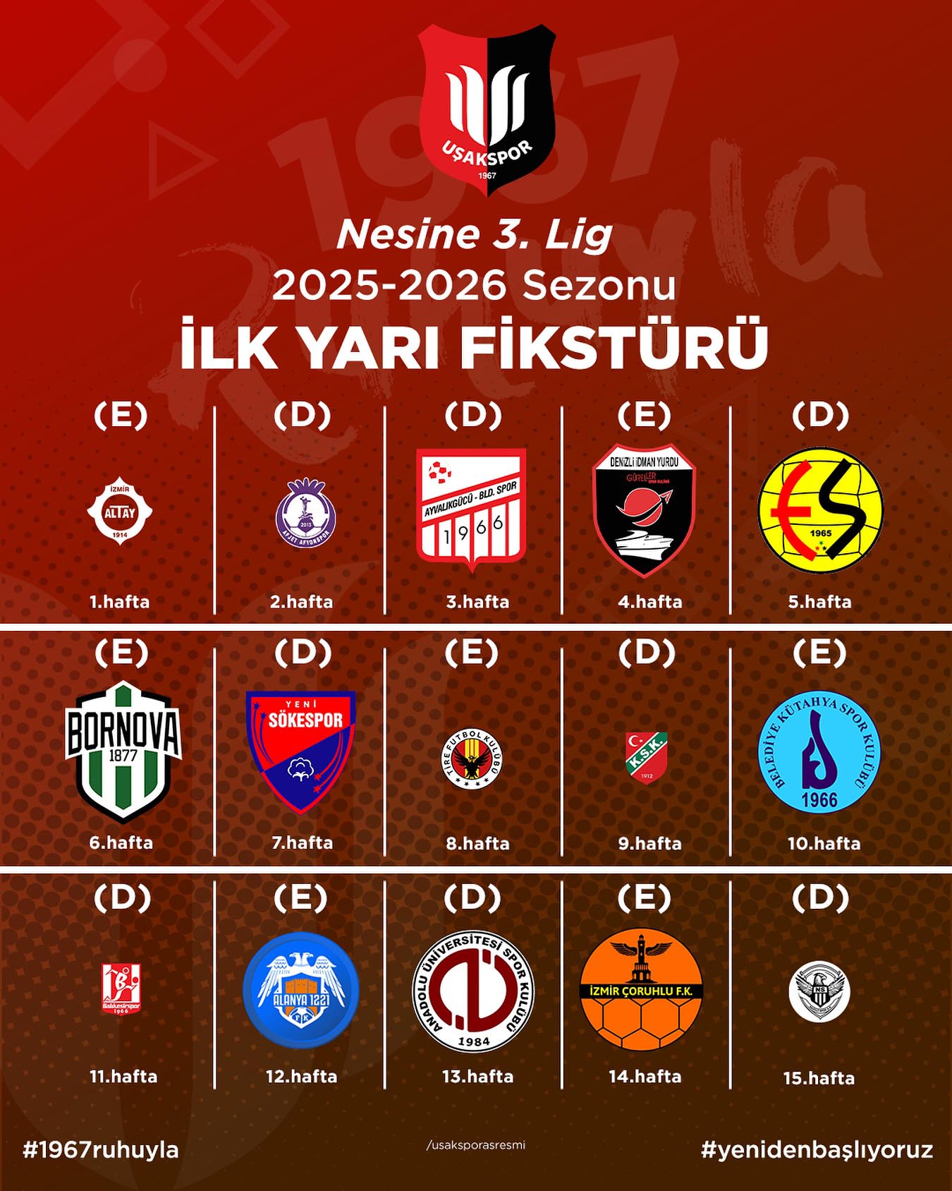 Uşakspor Fikstür Maçlar1