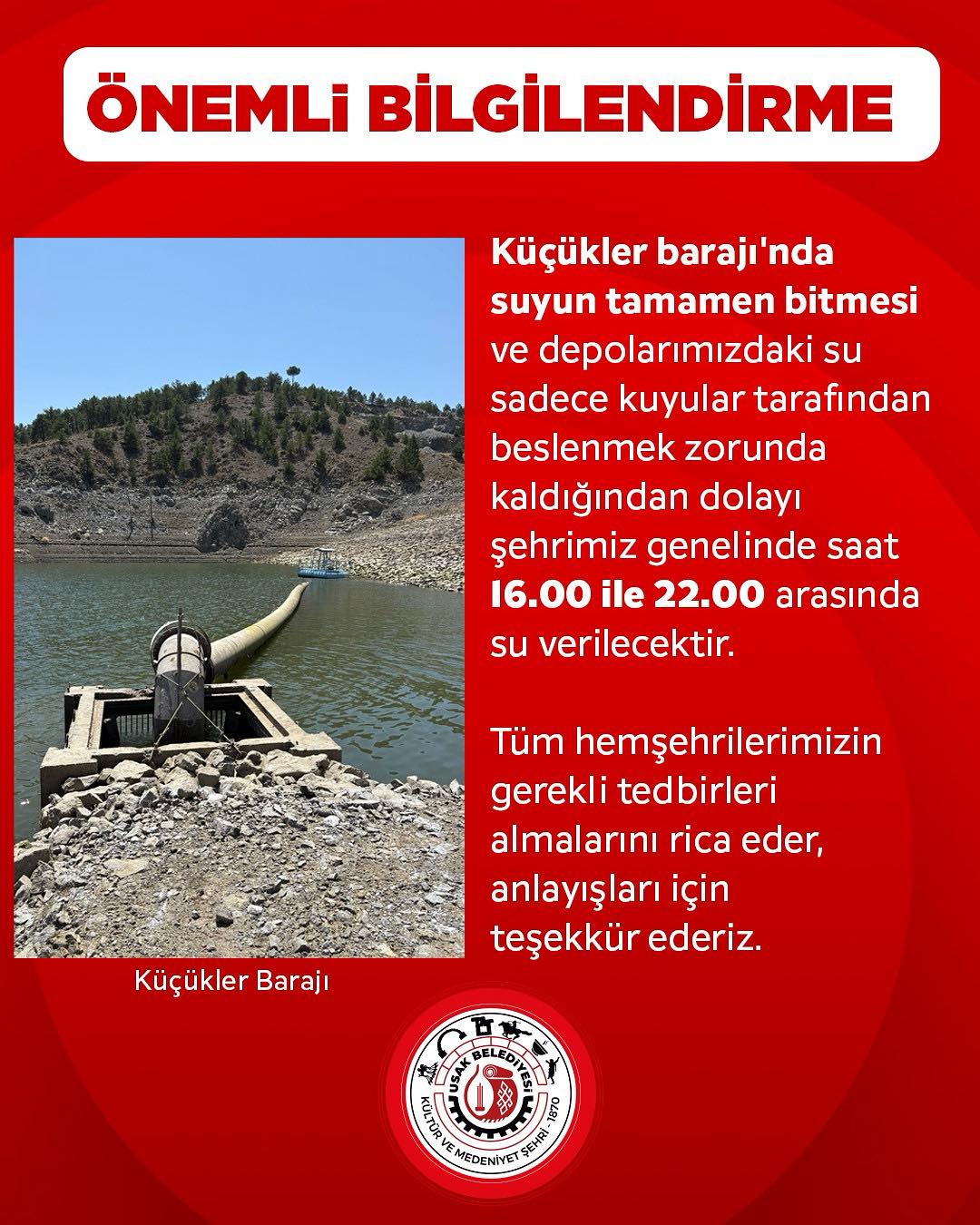 Küçükler Barajı Açıklam