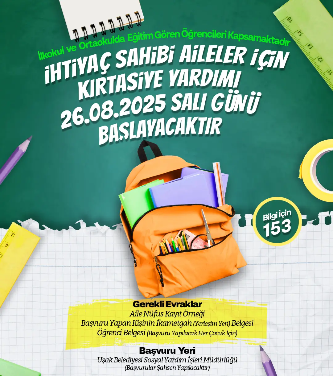 Uşak Belediyesi Kırtasiye Yardımı Copy