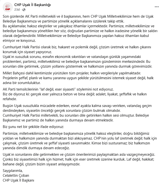 Celalettin Çoban Basın Açıklaması