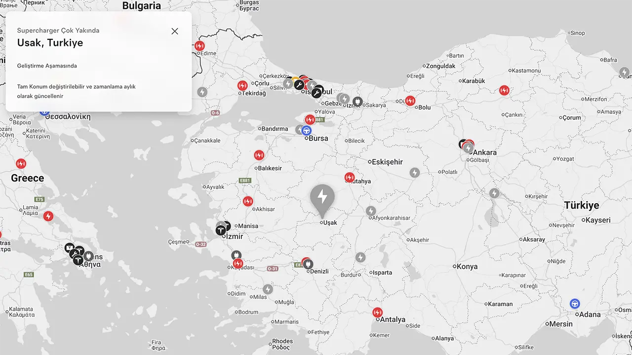 Tesla Supercharger Uşak 3
